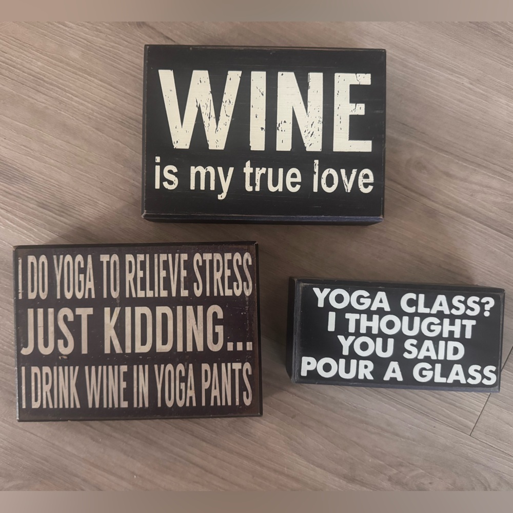 Wine Wall Signs - Set of 3